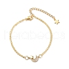 Clear Cubic Zirconia Link Bracelets BJEW-JB08843-1