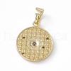 Rack Plating Brass Cubic Zirconia Pendants KK-M236-07G-2