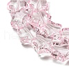 Baking Paint Transparent Glass Beads Strands DGLA-A07-T8mm-KD07-3