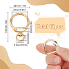 SUNNYCLUE 12Pcs Alloy Swivel Clasp FIND-SC0010-10KCG-2