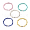 Acrylic Round with Cross Beads Stretch Bracelets BJEW-JB11941-2