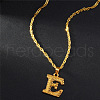 Brass Initial Pendant Necklaces FS-WG68BA5-05-1