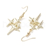 Star Brass Earrings EJEW-JE06114-5