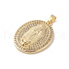 Brass Cubic Zirconia Pendants KK-Z050-29G-01-2