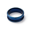 201 Stainless Steel Grooved Finger Ring Settings STAS-TAC0001-10C-L-3
