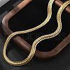 Brass Wheat Chain Necklaces for Women NJEW-B126-02G-1