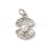Brass Micro Pave Cubic Zirconia Pendants KK-I276-08P-1