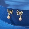 Mother's Day Jewellery Natural Pearl Ear Studs EJEW-P286-49G-4