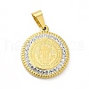 PVD Vacuum Plating 304 Stainless Steel Pendants STAS-A073-03G-02-1
