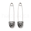 316 Surgical Stainless Steel Safety Pin Hoop Earrings for Women EJEW-Z050-32A-AS-1
