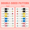 PU Leather & Cotton Name Marker Keychain AJEW-WH0514-018-3