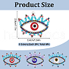 6Pcs 3 Colors Glass Seed Beaded Pendants PALLOY-GO00026-2