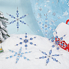 6Pcs 3 Styles Glass Beaded Snowflake Multi-Strand Links PALLOY-SP00003-4