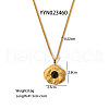 Elegant Stainless Steel Lotus Flower Pendant Necklaces for Women XU3448-2-1