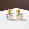 304 Stainless Steel Opal Stud Earrings EJEW-B143-01G-07-1
