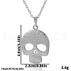 Cinco de Mayo Stainless Steel Sugar Skull Pendant Necklaces for Women EM0823-1-1