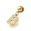 304 Stainless Steel Rhinstone Pendant STAS-H202-50G-B-2