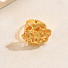 Elegant 3D Rose Adjustable Brass Cuff Rings for Women LX4476-2-1