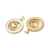 Brass Micro Pave Cubic Zirconia Pendants KK-U070-02D-G-2