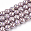 Electroplate Opaque Glass Beads Strands X-GLAA-T032-P6mm-AB07-1