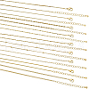 BENECREAT 9Pcs 9 Style Brass Chain Necklaces Set for Men Women NJEW-BC0001-08-1