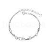 S925 Sterling Silver Box Chain Multi-strand Bracelets FS-WGFF458-01-5