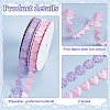   2 Rolls 2 Styles Heart & Flower Polyester Lace Ribbon OCOR-PH0004-66B-4
