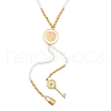 Imitation Pearl & Synthesis Shell Beaded Necklaces NJEW-A032-06G-02-1