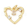 Brass Pave Cubic Zirconia 
Pendants KK-U062-64G-1