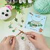 12Pcs 6 Style Cactus & Flower & Coconut Tree & Butterfly Locking Stitch Markers HJEW-PH01600-3
