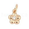 Brass Micro Pave Cubic Zirconia Charms KK-Q096-03B-G-1