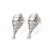 304 Stainless Steel Stud Earring Findings STAS-K254-02P-1