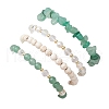 4Pcs 4 Styles Natural Gemstone Beads Stretch Bracelets BJEW-JB11596-5