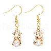 Crystal Rhinestone Cow Dangle Earrings EJEW-JE04970-1