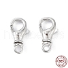 Anti-Tarnish Rhodium Plated 925 Sterling Silver Swivel Clasps STER-K173-22P-4