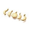 5Pcs 304 Stainless Steel Charms STAS-R140-01G-2