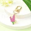 Alloy Enamel Flower Pendant Decorations HJEW-YW00023-04-1