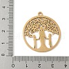 304 Stainless Steel Pendants STAS-V016-06G-3