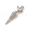 Brass Micro Pave Cubic Zirconia Pendants KK-I276-11P-02-2