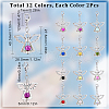 SUNNYCLUE 24Pcs 12 Colors Alloy Pendant Decorations HJEW-SC0003-01-2
