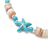 Natural Freshwater Shell Beaded Stretch Bracelets BJEW-JB11804-02-3