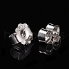 Rhodium Plated 925 Sterling Silver Ear Nuts STER-K167-039P-4