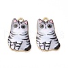 Alloy Enamel Pendants ENAM-M046-12G-E-2