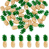 SUPERFINDINGS 30Pcs Light Gold Plated Alloy Enamel Pendants ENAM-FH0001-68-1