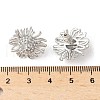 Flower Brass Stud Earrings for Women EJEW-M099-01P-3