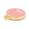 Golden Plated Alloy Enamel Charms X-ENAM-Q437-14M-2