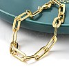 Brass Paperclip Chain Bracelets for Women Men BJEW-F494-03G-4