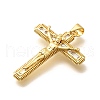 Rack Plating Brass Micro Pave Cubic Zirconia Pendants KK-L226-005G-08-2