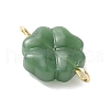 Spray Painted Glass Imitation Jade Connector Charms PALLOY-JF03525-02-3