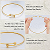 Beebeecraft 10Pcs 2 Colors Adjustable 304 Stainless Steel Wire Cuff Bangle Making MAK-BBC0001-14-6